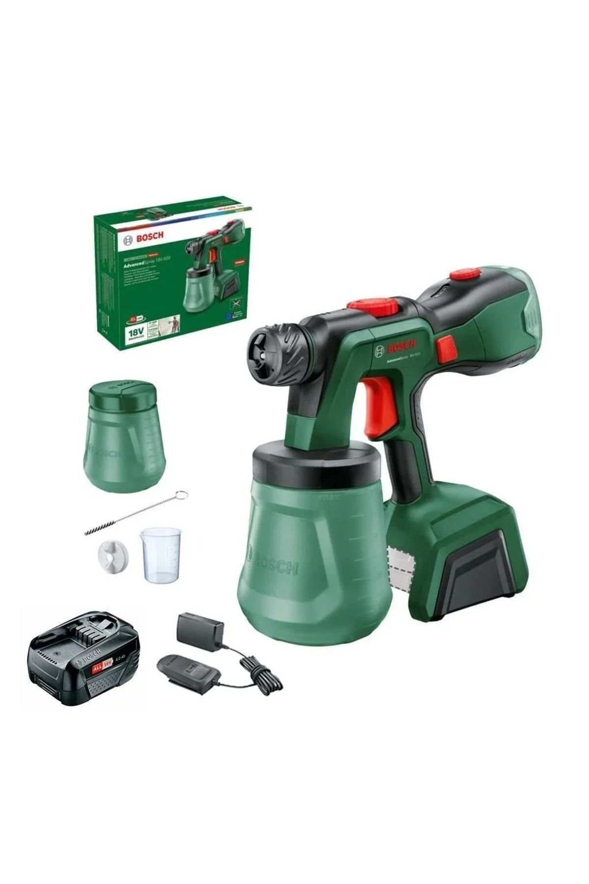 Pistolet à peinture Bosch AdvancedSpray 18V-500; 18 V; 1x4,0 Ah accu.
