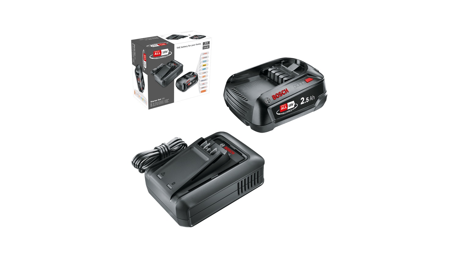 Ensemble d'accessoires Bosch Starter Set 18V; 18 V; 1x2,5 Ah accu.