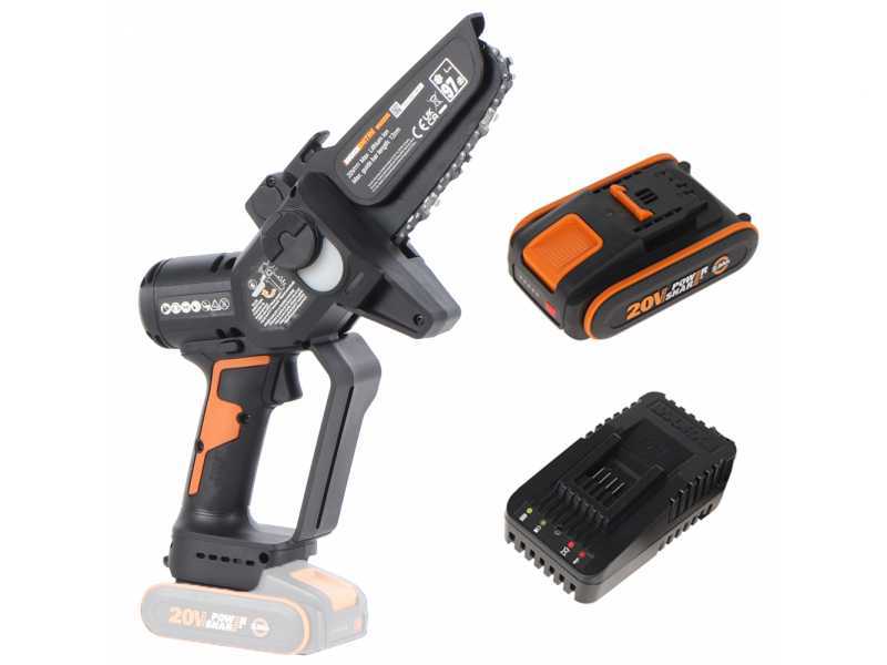 Tronçonneuse de branches Worx WG325E; 20 V; 12 cm; 1x2,0 Ah accu.