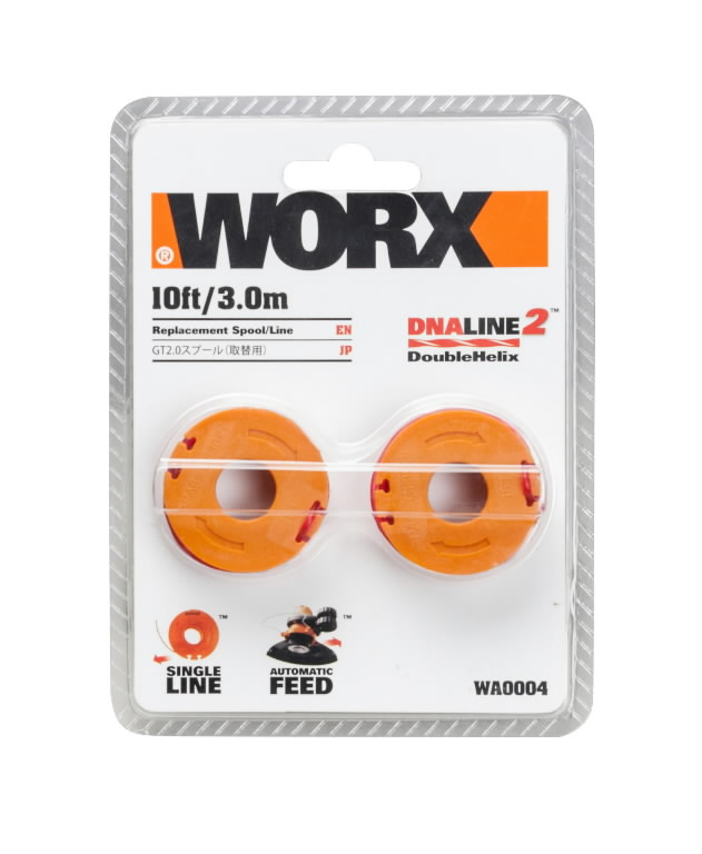 Bobine de ligne de tondeuse Worx WA0004.1; 1,65 mm/3 m; 2 unités