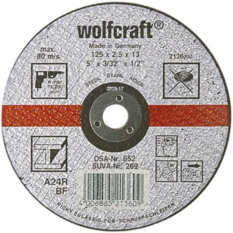 Disque abrasif Wolfcraft 2136000; 125x2,5 mm