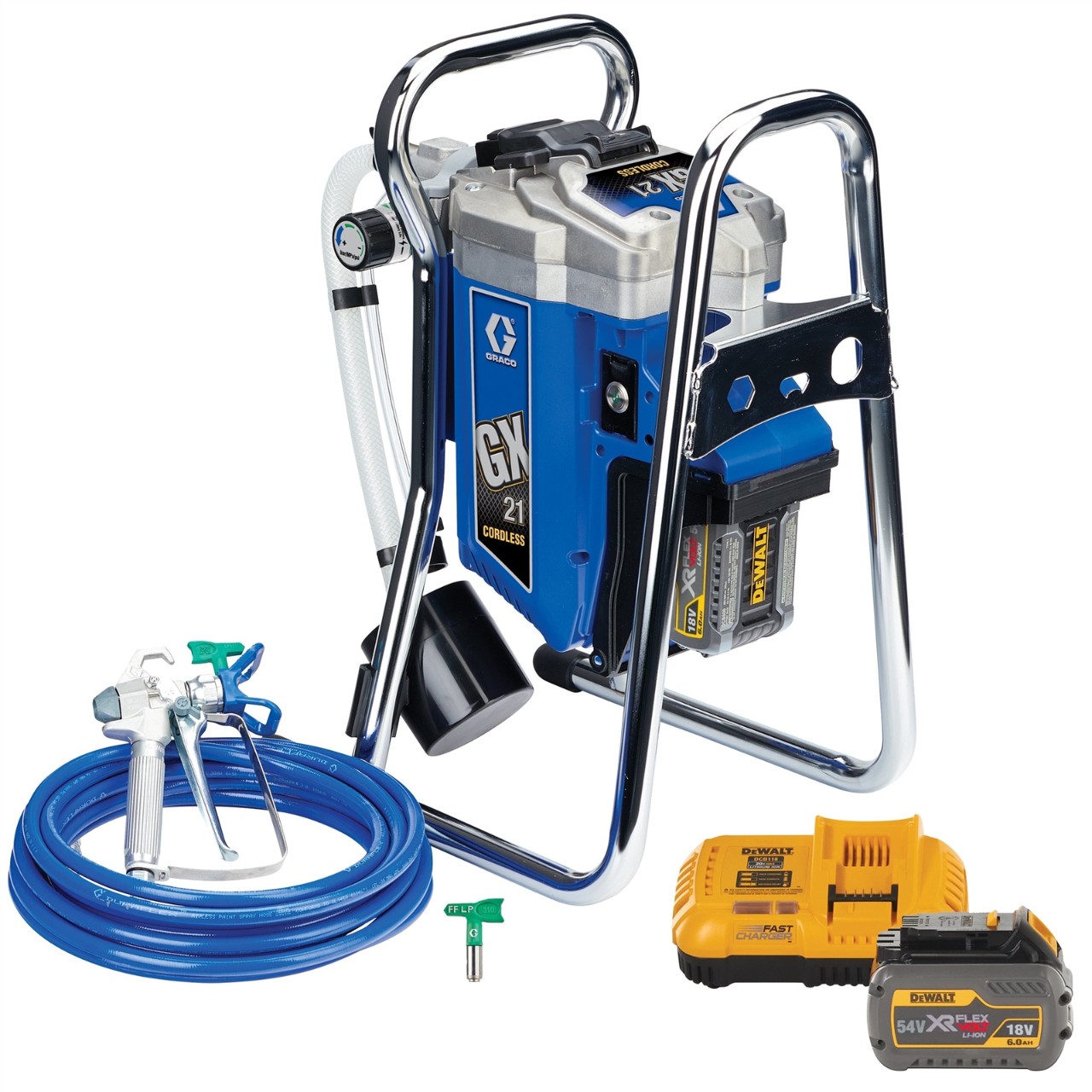 Pulvérisateur de peinture sans air sans fil Graco GX 21; 2x6,0 Ah accu.