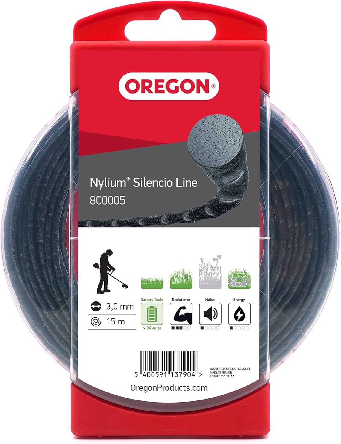 Fil de coupe Oregon Nylium Silencio 800005; 3,0 mm/15 m