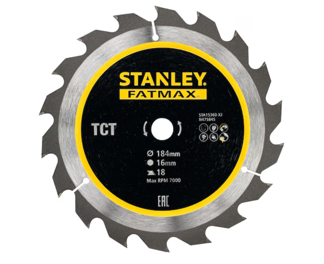 Lame de scie Stanley STA15360-XJ; 184x16 mm; 18T