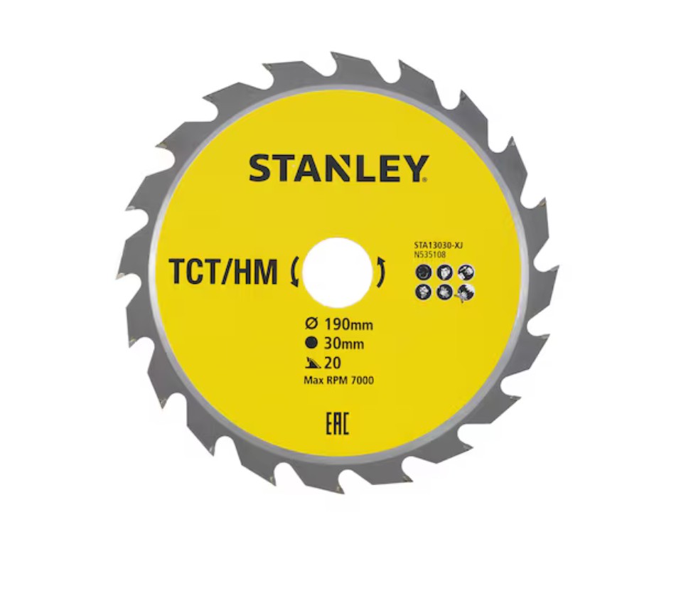Lame de scie Stanley STA13030-XJ; 190x30 mm; 20T