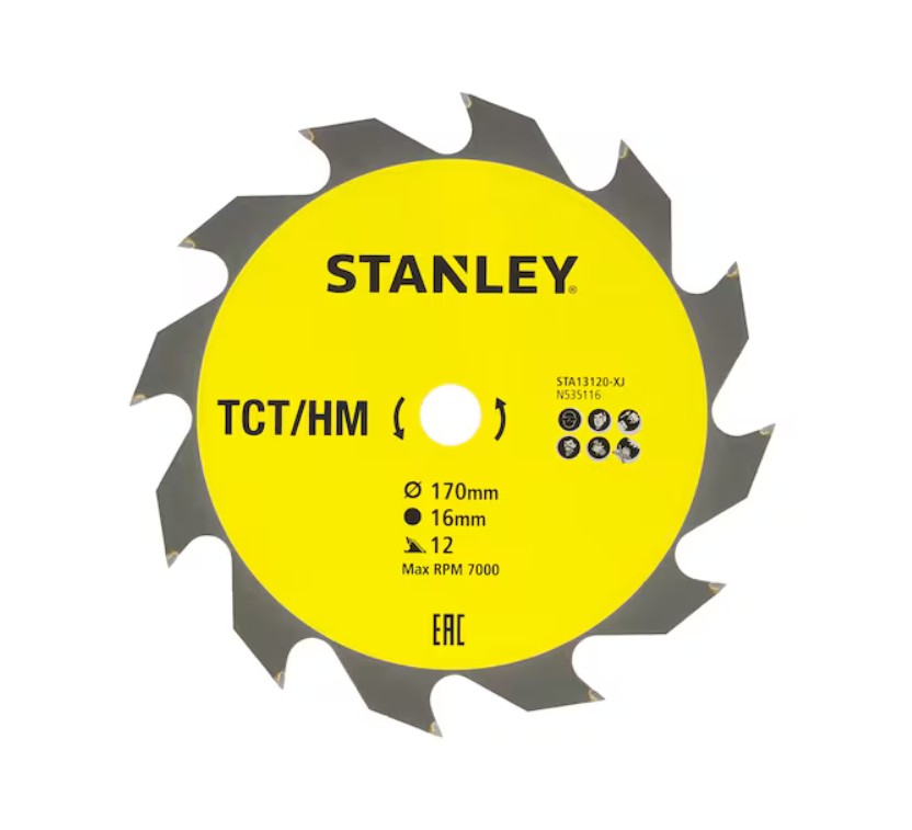 Lame de scie Stanley STA13120-XJ; 170x16 mm; 12T