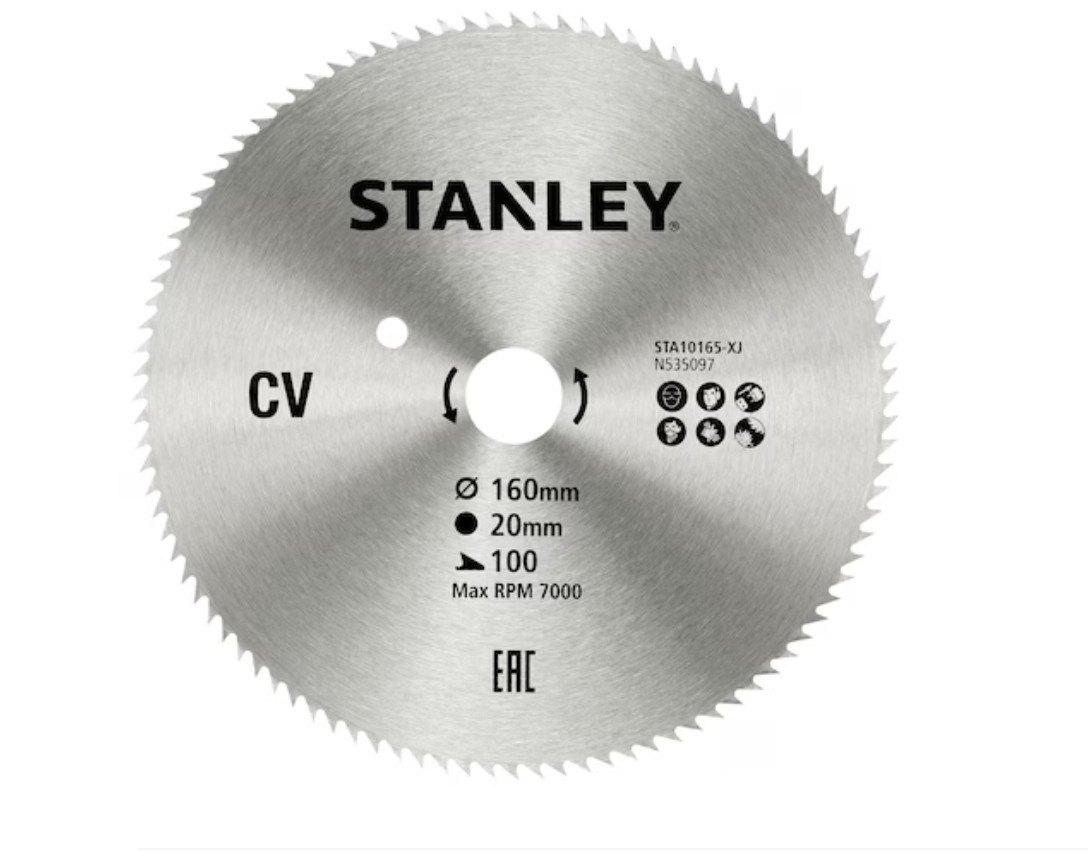 Lame de scie Stanley STA10165-XJ; 160x20 mm; 100T