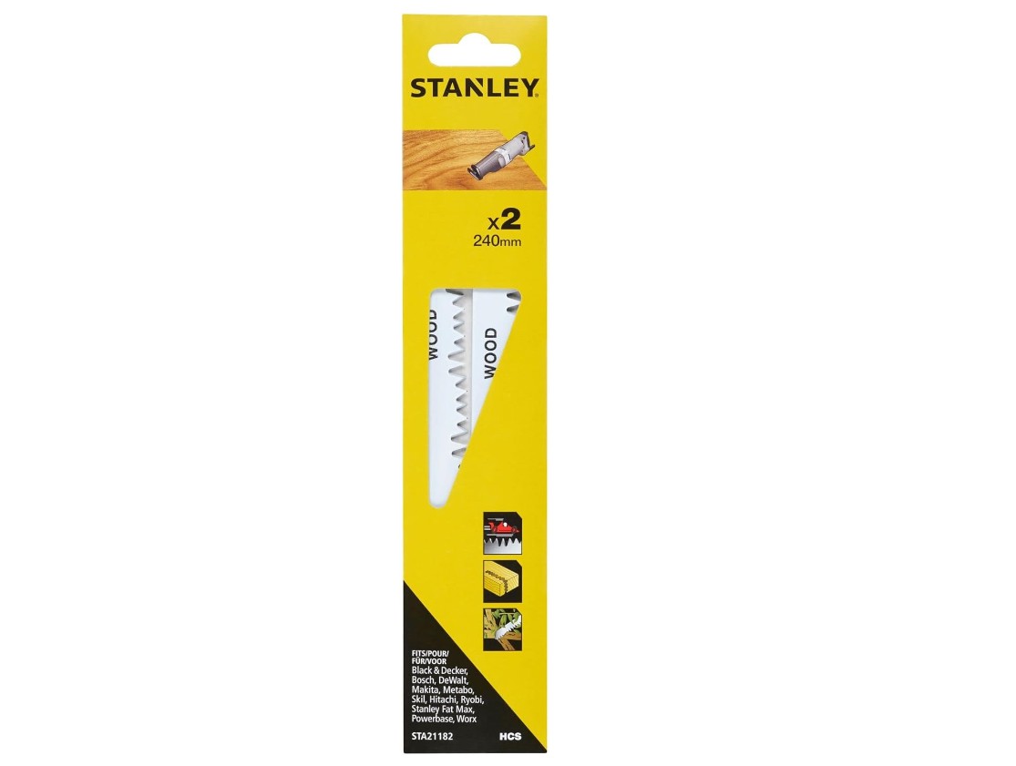 Sabre lame de scie Stanley STA21182-XJ; 240 mm; 2 unités