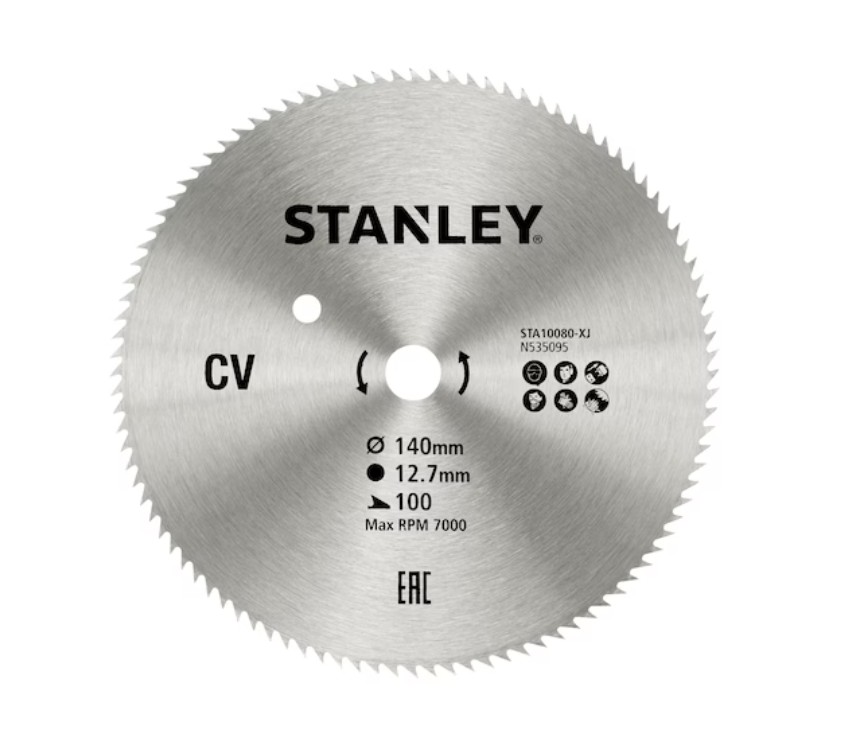 Lame de scie Stanley STA10080-XJ; 140x12,7 mm; 100T