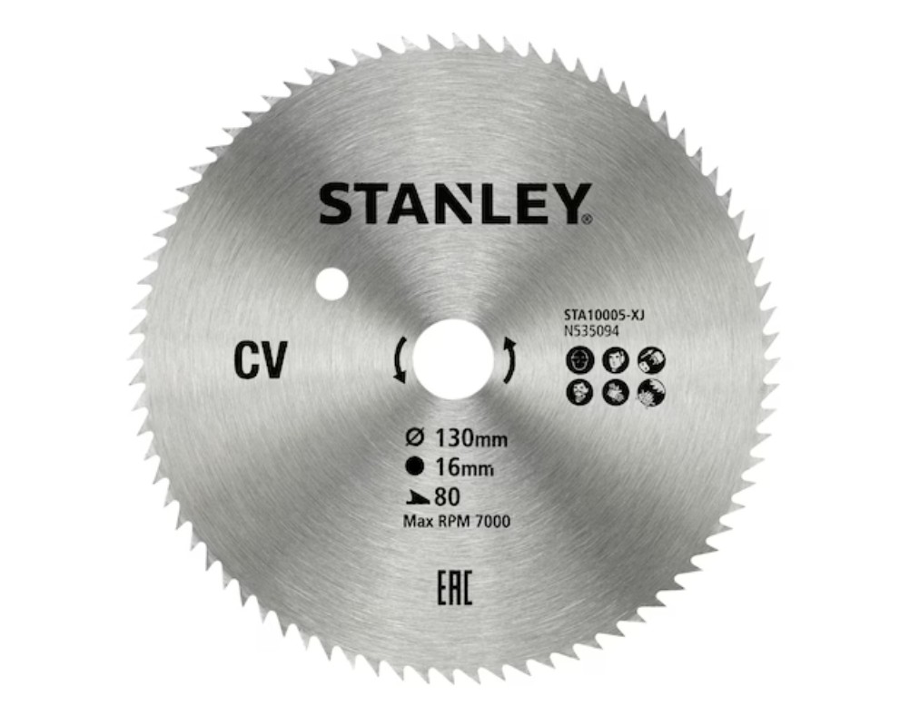 Lame de scie Stanley STA10005-XJ; 130x16 mm; 80T