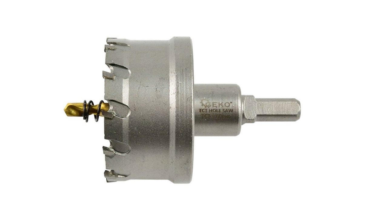 Scie cloche avec mèche d'alignement. Bit Geko G39691; 60 mm