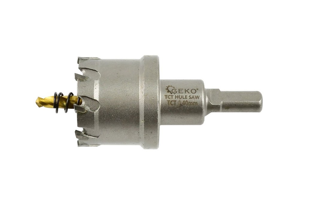 Scie cloche avec mèche d'alignement. Bit Geko G39687; 40 mm