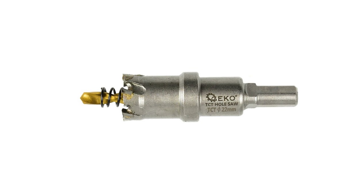 Scie cloche avec mèche d'alignement. Bit Geko G39683; 22 mm