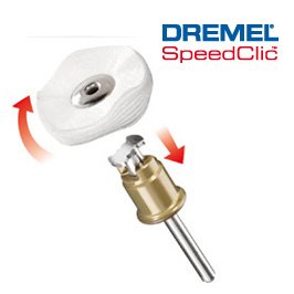 Disque de tissu de polissage SpeedClic Dremel 423S, 3,2 mm, 25,0 mm