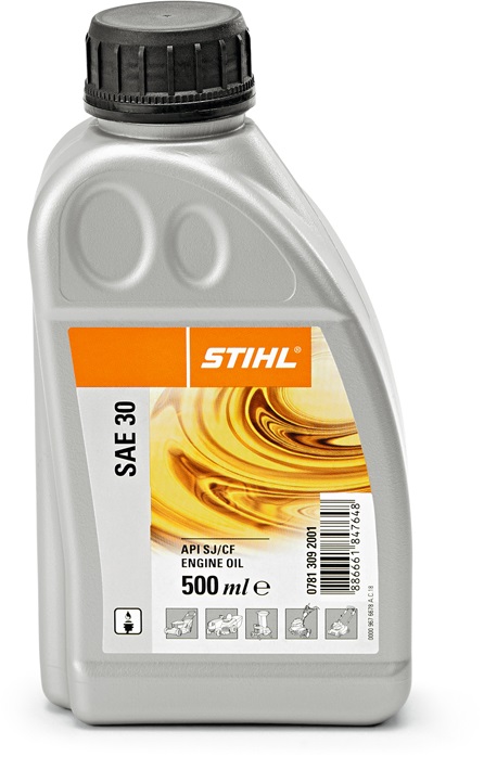 Pétrole Stihl SAE 30; 0,5 l; pour engins de jardinage avec moteurs 4 temps