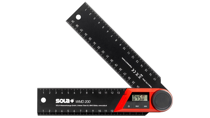 Mesureur d'angle numérique Sola WMD200; 200 mm