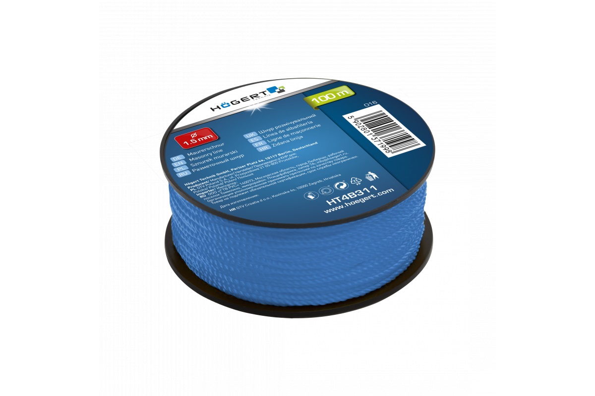 Corde de mesure Hogert HT4B311; 1,5 mm; 100 m