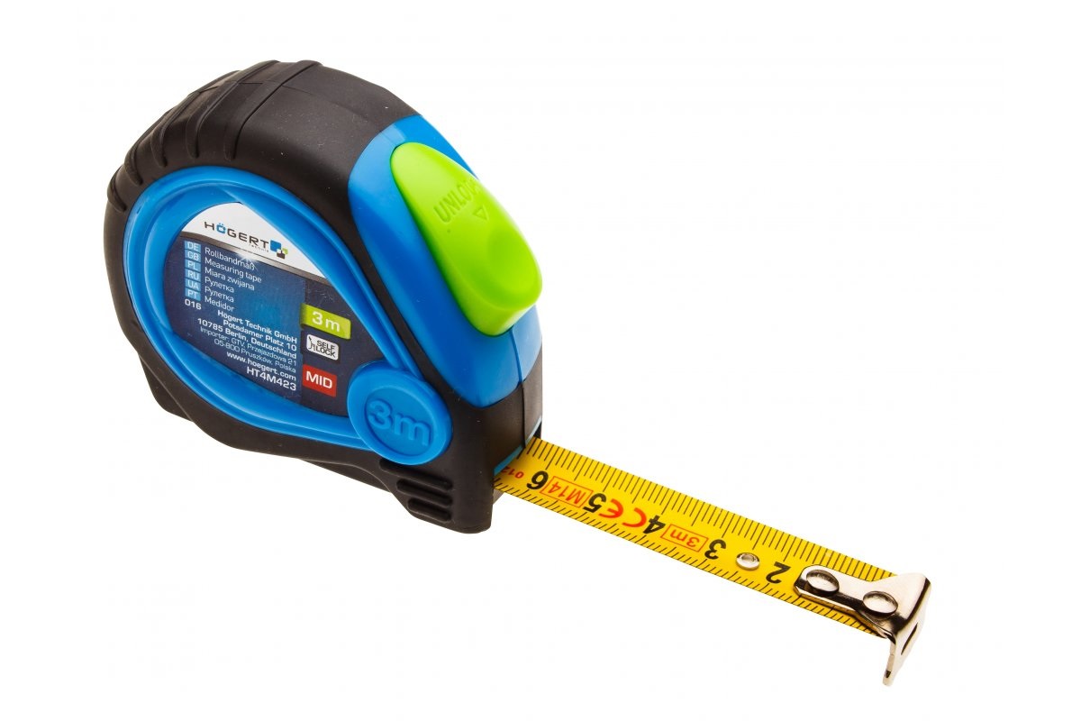 Mètre ruban Hogert HT4M423; 3 m