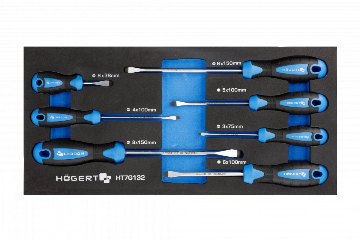 Ensemble de tournevis Hogert HT7G132; 7  unités