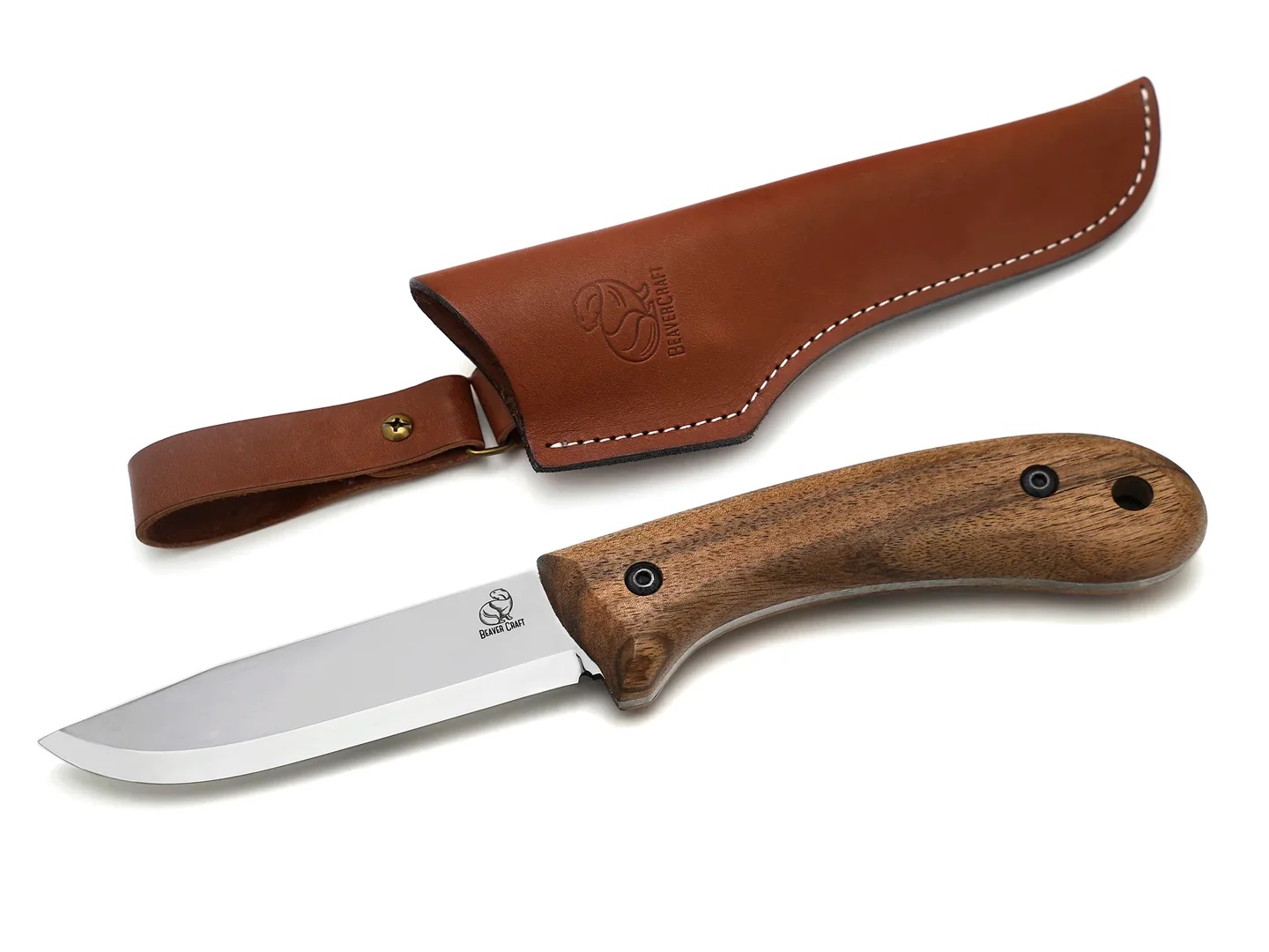 Couteau à baldaquin fixe avec étui BeaverCraft BSH2 Glacier; 270 mm