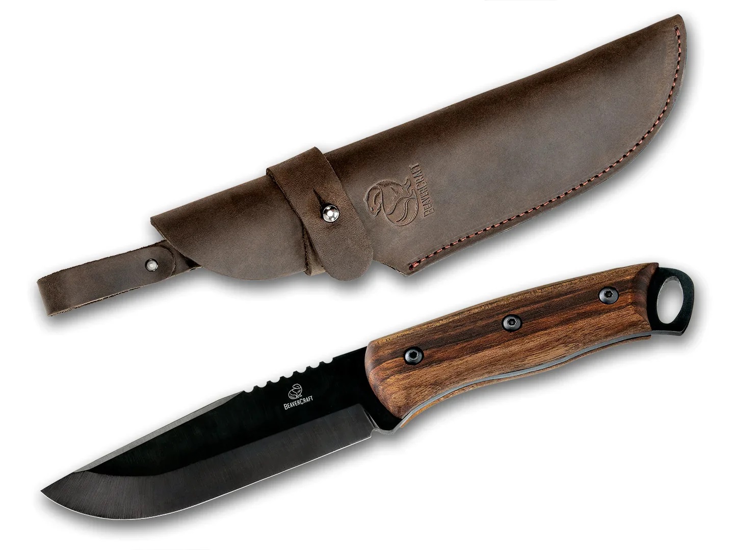Couteau à baldaquin fixe avec étui BeaverCraft BSH4 Dusk; 250 mm