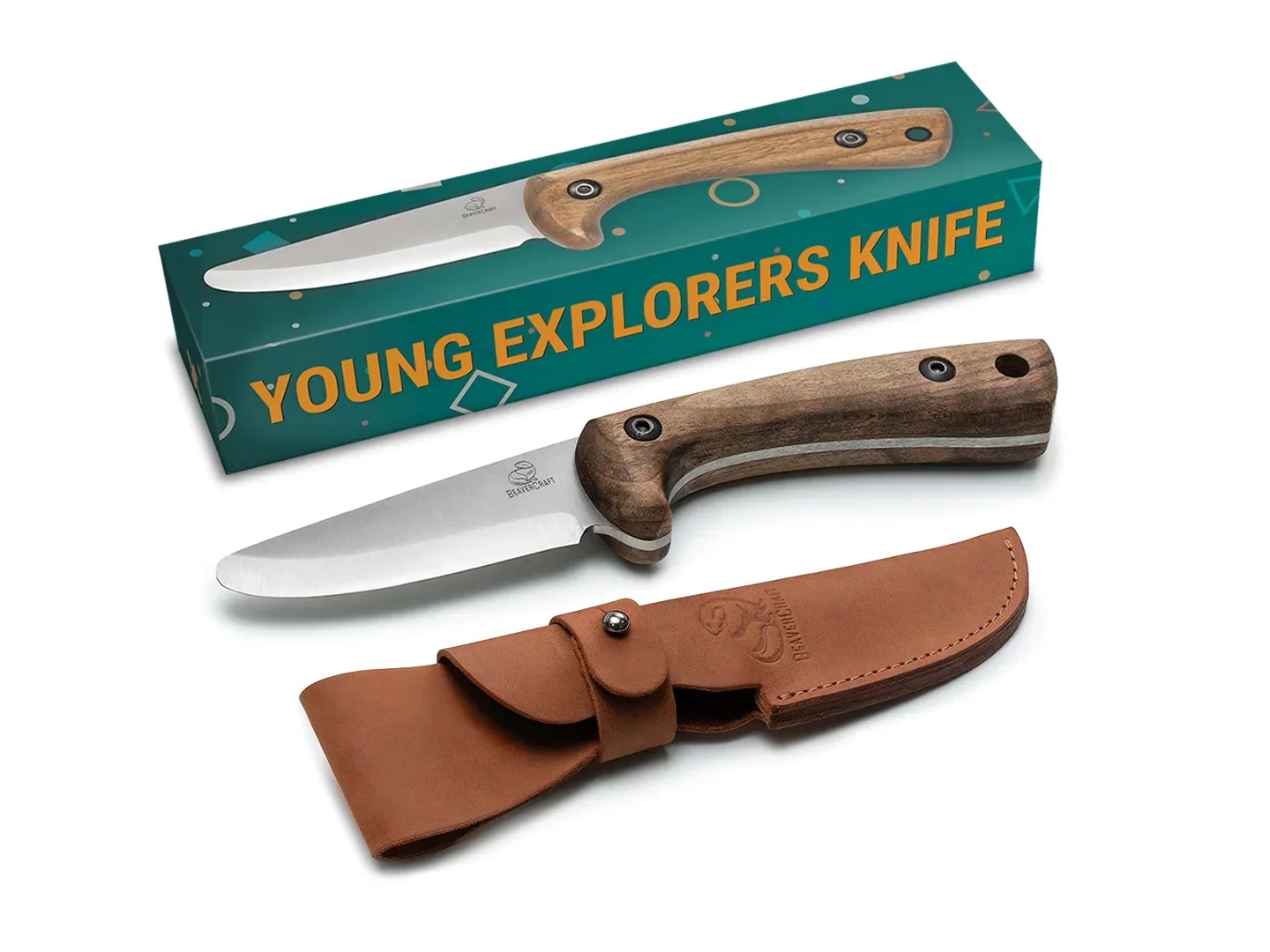 Couteau à baldaquin fixe avec étui BeaverCraft BSH Kid; 180 mm