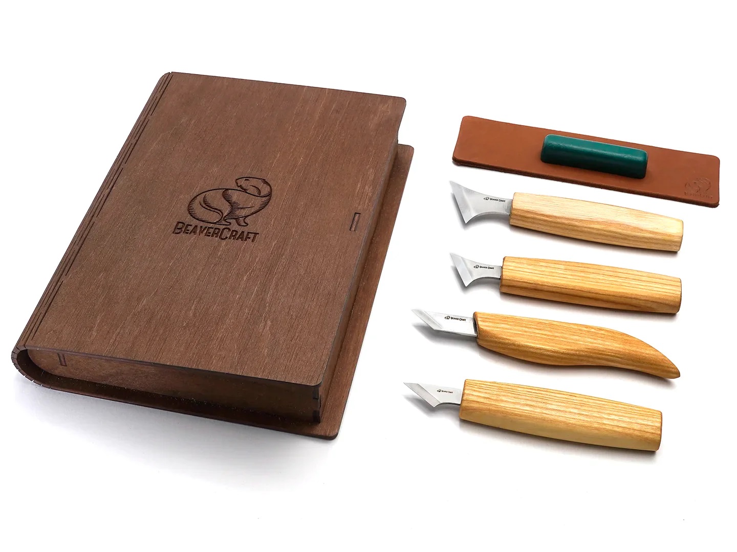 Kit de sculpture BeaverCraft S05 Book; pour la sculpture à la cuillère et autres produits en bois