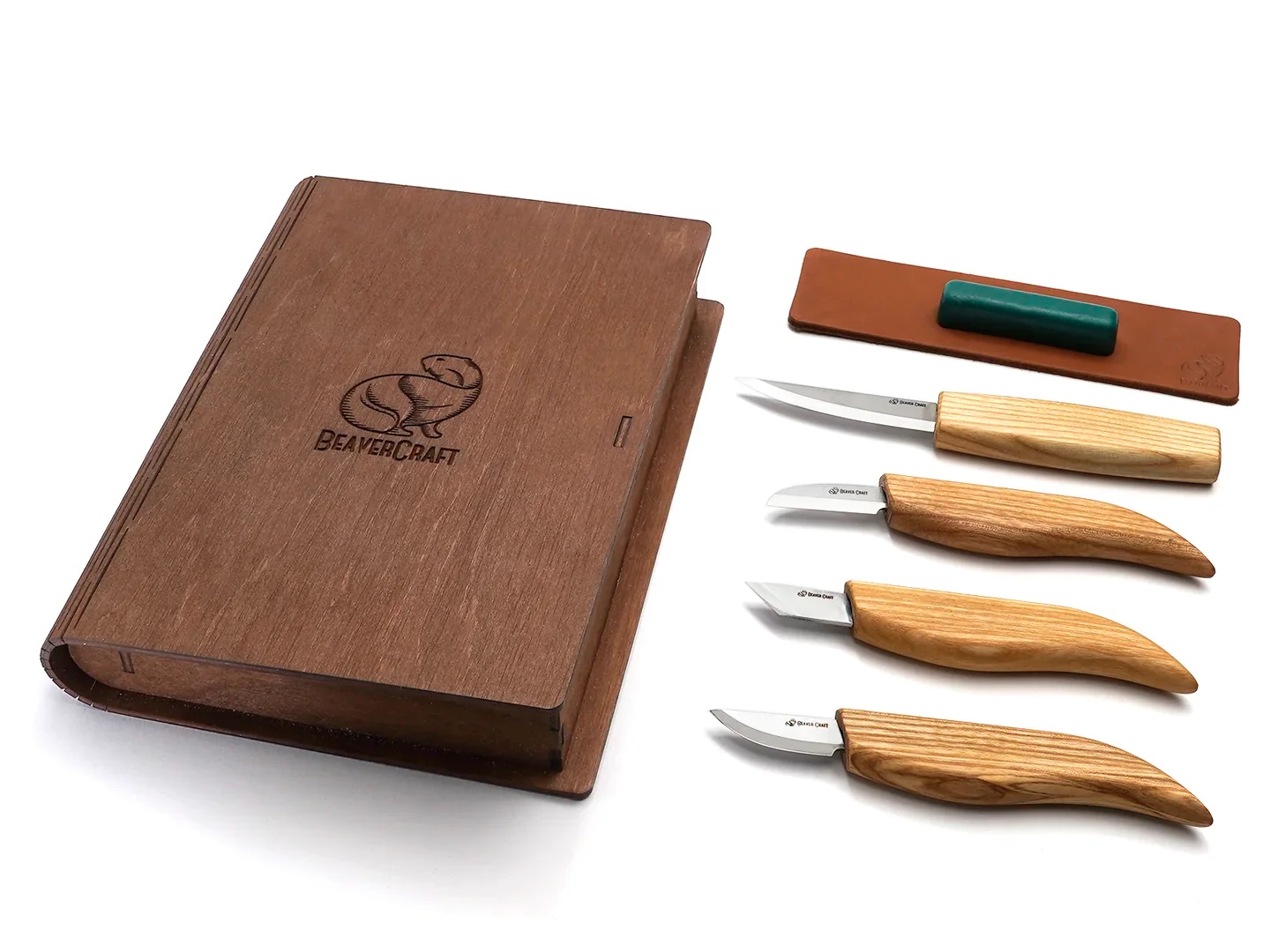 Kit de sculpture BeaverCraft S07 Book; pour la sculpture à la cuillère et autres produits en bois