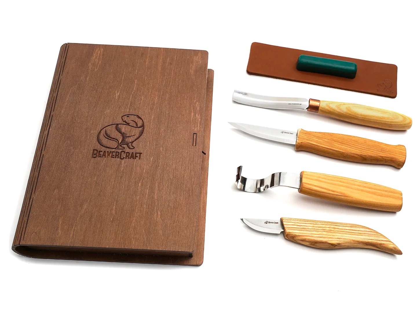 Kit de sculpture BeaverCraft S43 Book; pour la sculpture à la cuillère et autres produits en bois