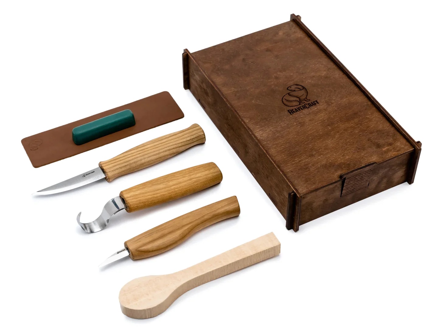 Kit de sculpture BeaverCraft S13BOX; pour la sculpture à la cuillère et autres produits en bois