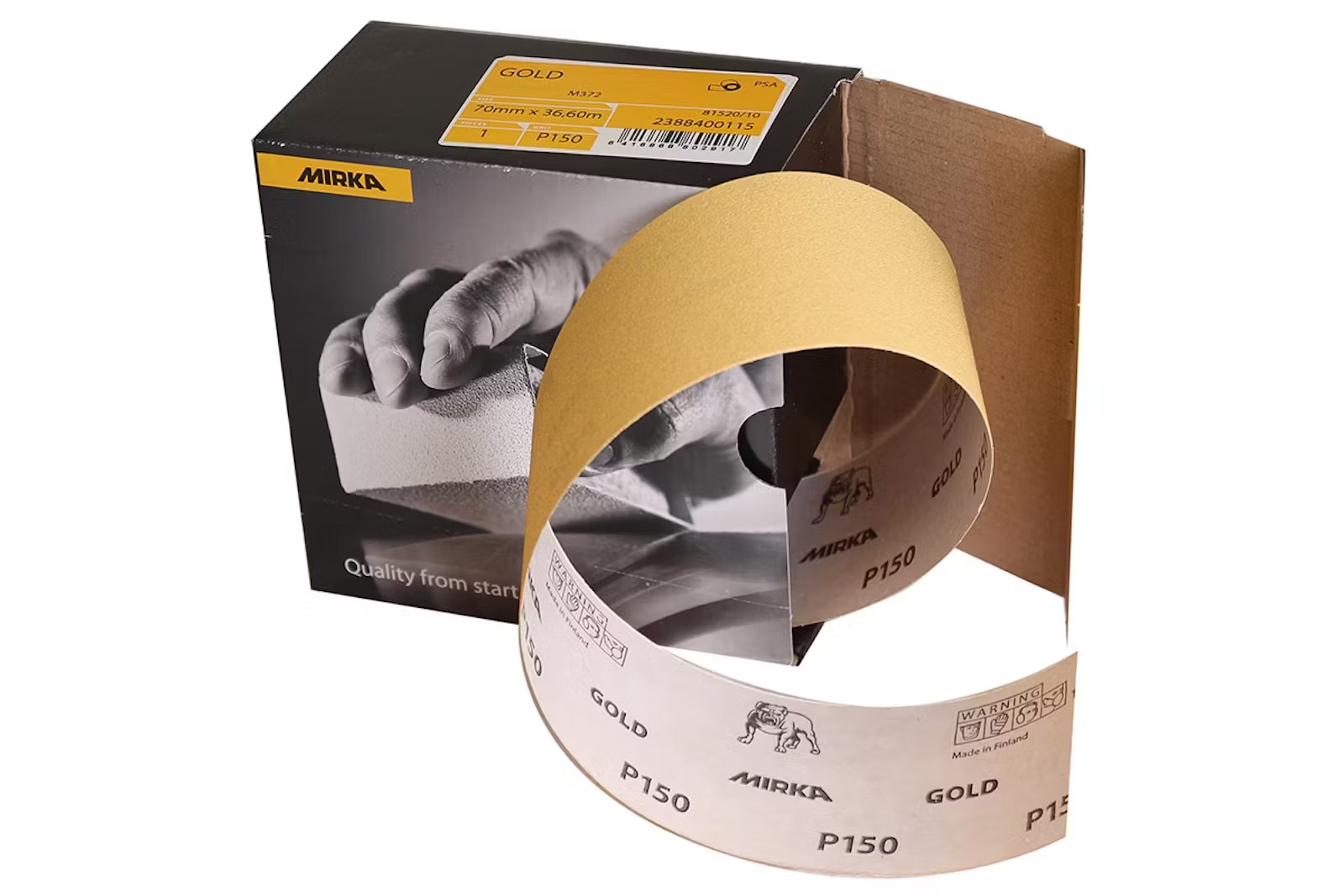 Rouleau de ponçage Mirka 2388400132; 70 mm; 36,6 m; P320