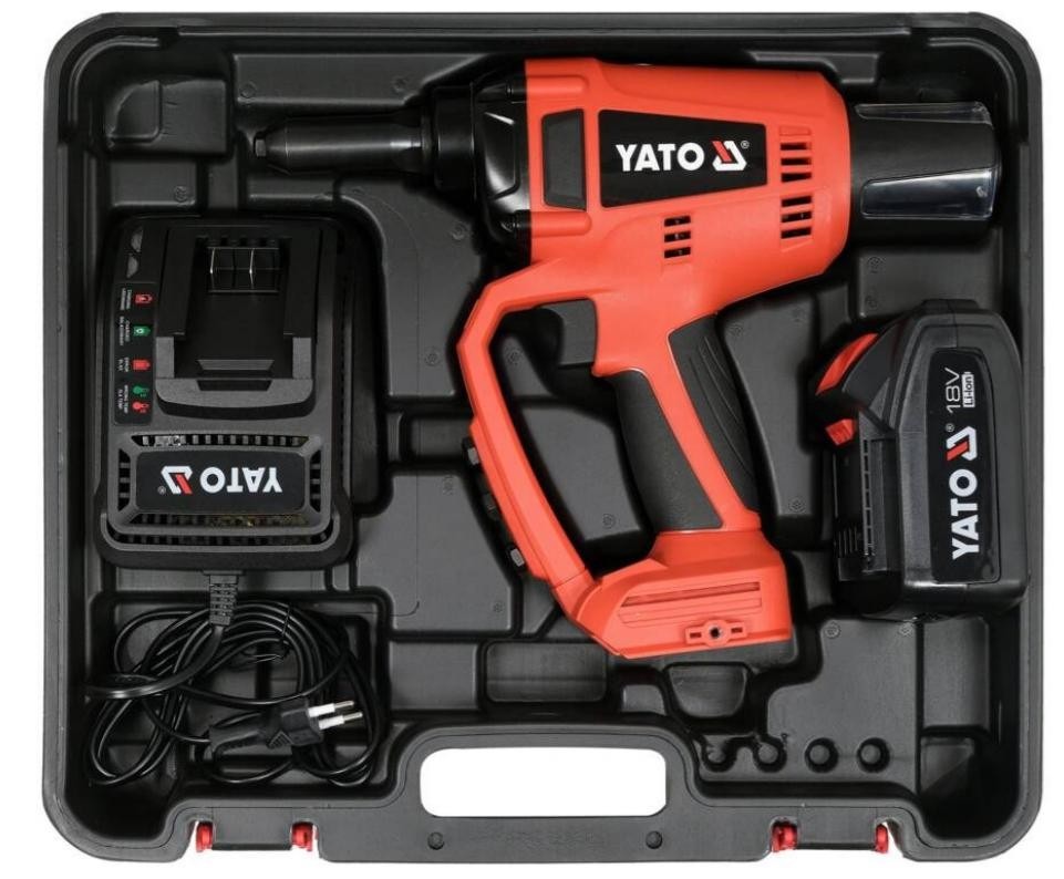 Outil de rivetage sans fil Yato YT-82955; 18 V; 1x3,0 Ah accu.