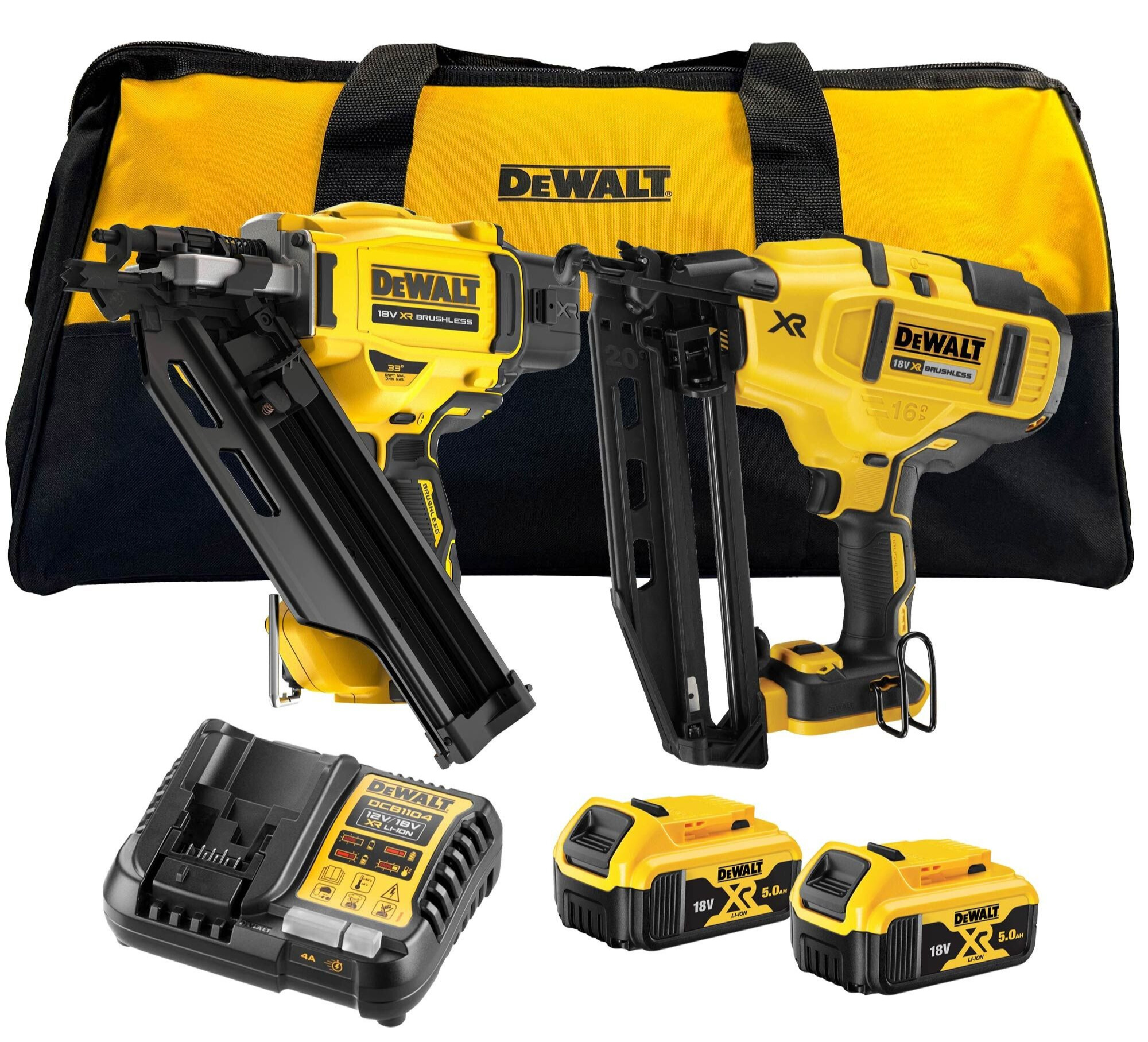 Ensemble d'outils DeWalt DCK246P2-QW (DCN930 + DCN660); 18 V; 2x5,0 Ah accu.