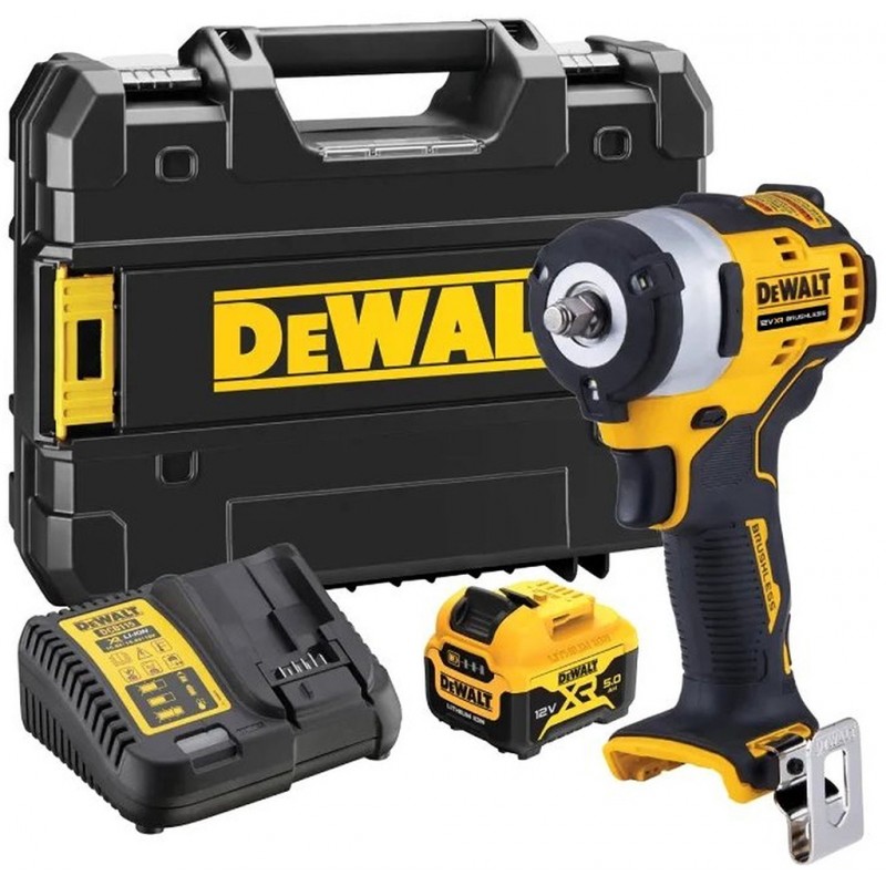 Clé à chocs DeWalt DCF903P1-QW; 3/8''; 12 V; 1x5,0 Ah accu.