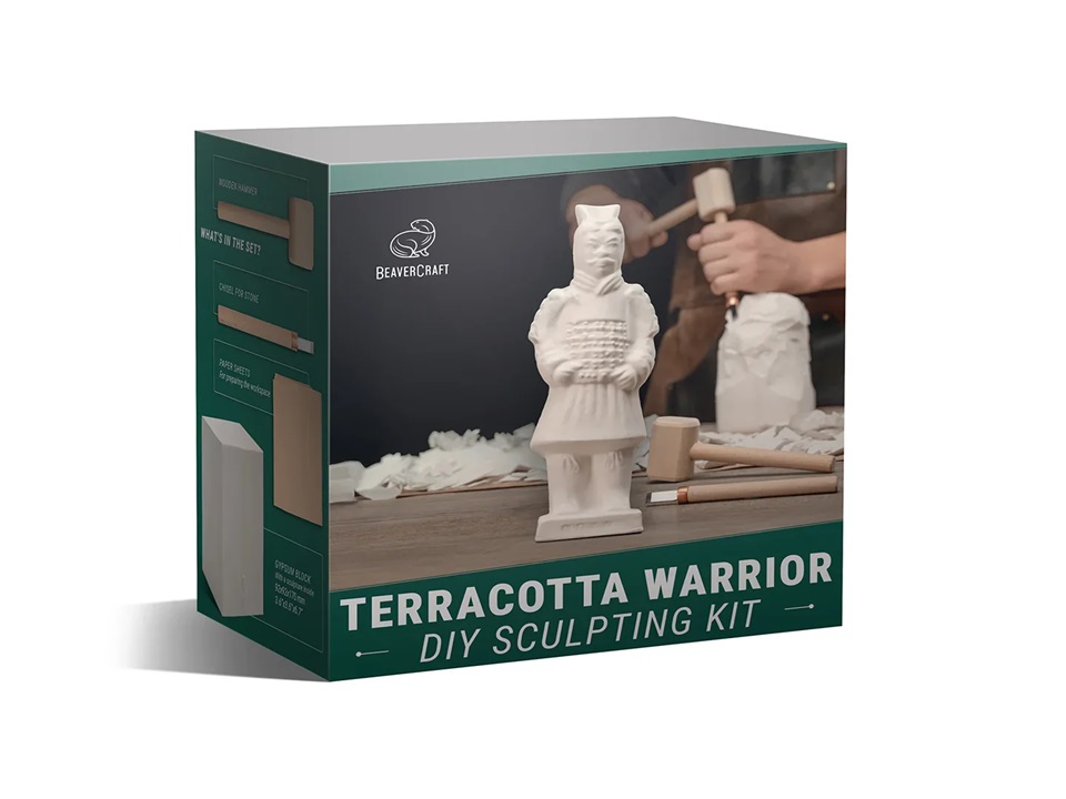 Kit de sculpture BeaverCraft Terracotta Warrior; pour la sculpture de figurines pour débutants