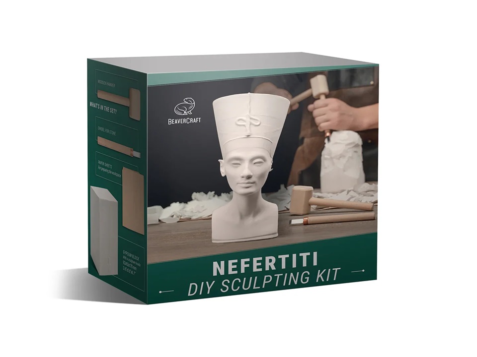 Kit de sculpture BeaverCraft Nefertiti; pour la sculpture de figurines pour débutants
