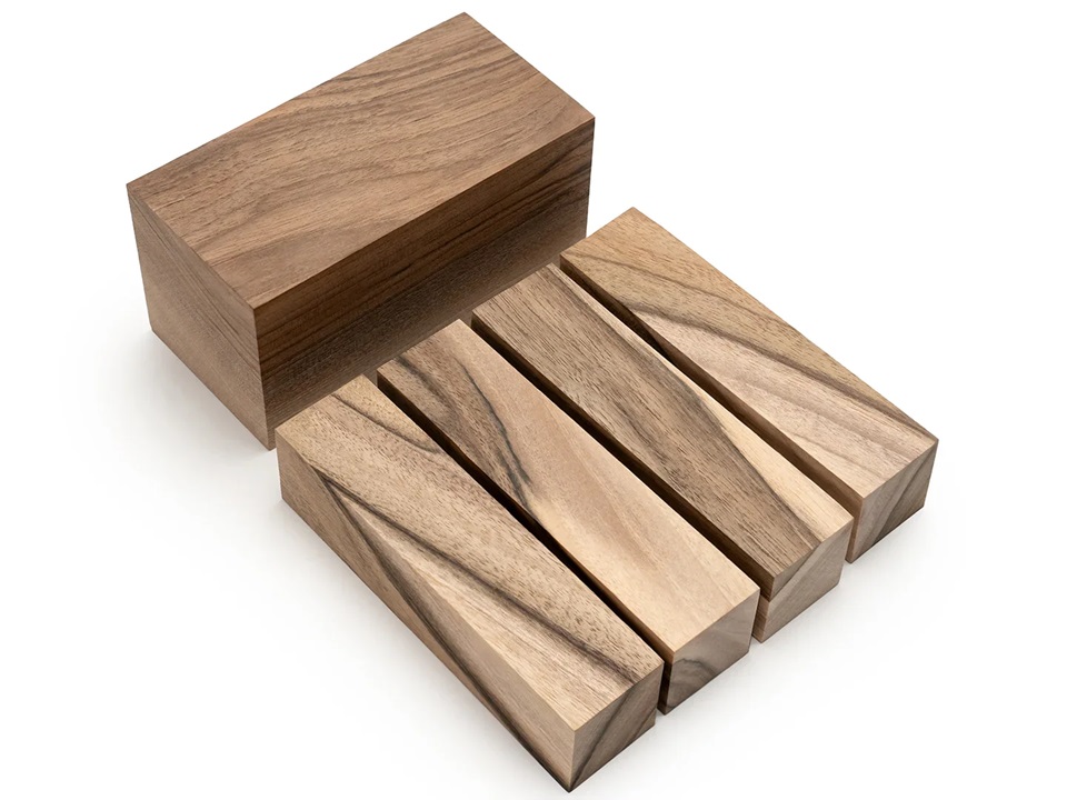 Cuillère en bois vierge BeaverCraft BW1 Walnut; 5 pcs .; à sculpter