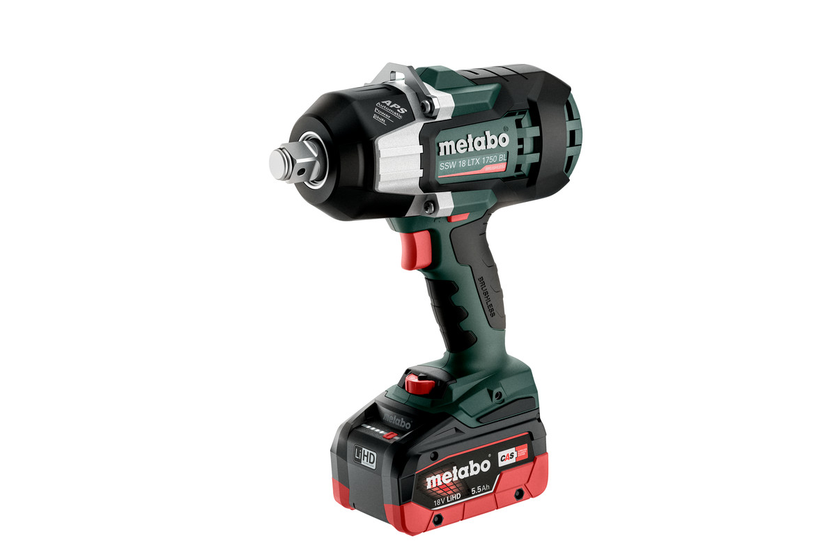 Clé à chocs Metabo SSW 18 LTX 1750 BL; 18 V; 2x5,5 Ah accu.