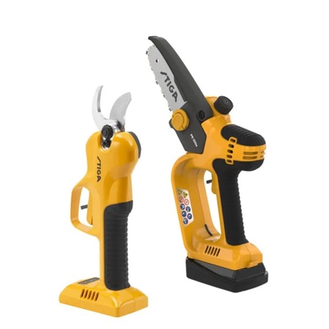 Ensemble d'outils Stiga SP 100e Kit (SC 100e + PR 100e); 20 V; 1x2,0 Ah accu.