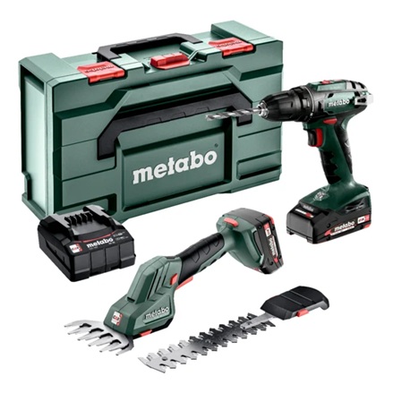 Ensemble d'outils Metabo Combo Set 2.2.5 (BS 18 + SGS 18 LTX Q); 18 V; 2x2,0 Ah accu.