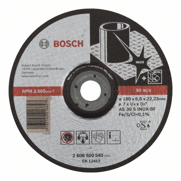 Disque a meuler Bosch AS 30 S INOX BF; 180x6 mm