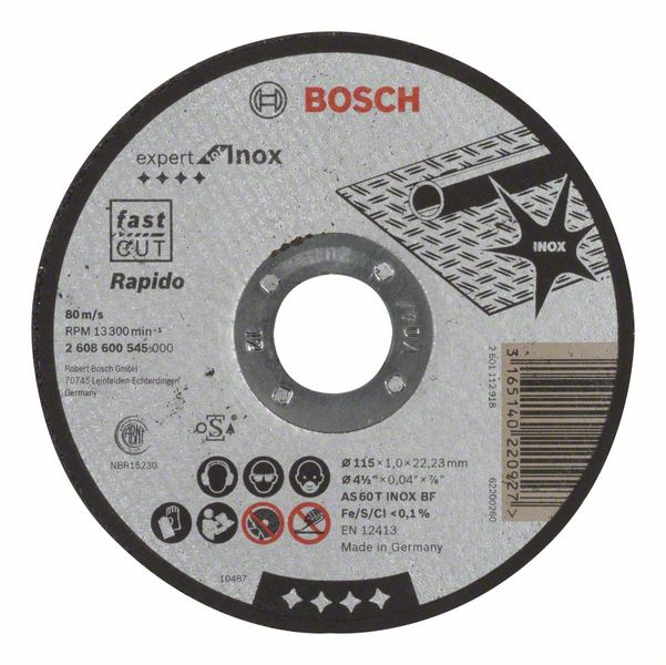 Disque abrasif Bosch AS 60 T INOX BF; 115x1 mm