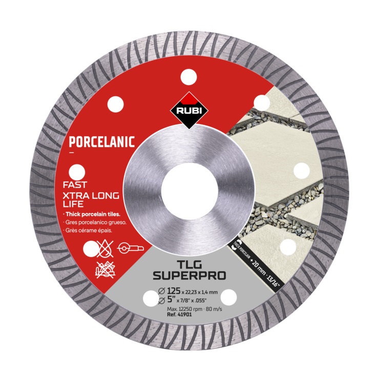 Disque à tronçonner diamanté Rubi TLG 125 EXT SUPERPRO; 125 mm