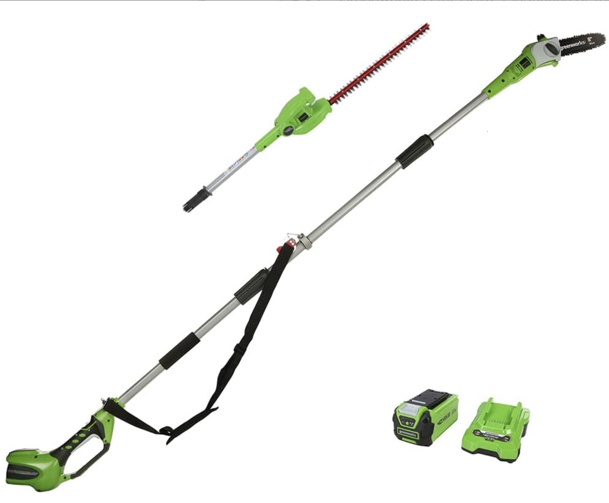 Outil de jardin multifonctionnel Greenworks GD40PSHK4; 40 V; 1x4,0 Ah accu.