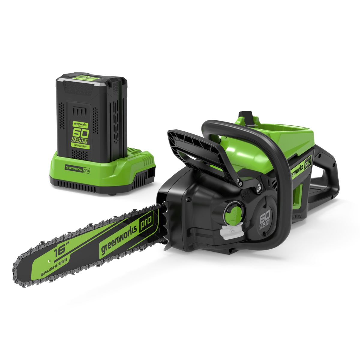 Tronçonneuse Greenworks GD60CS40K4; 60 V; 1x4,0 Ah  accu.; barre de 40 cm
