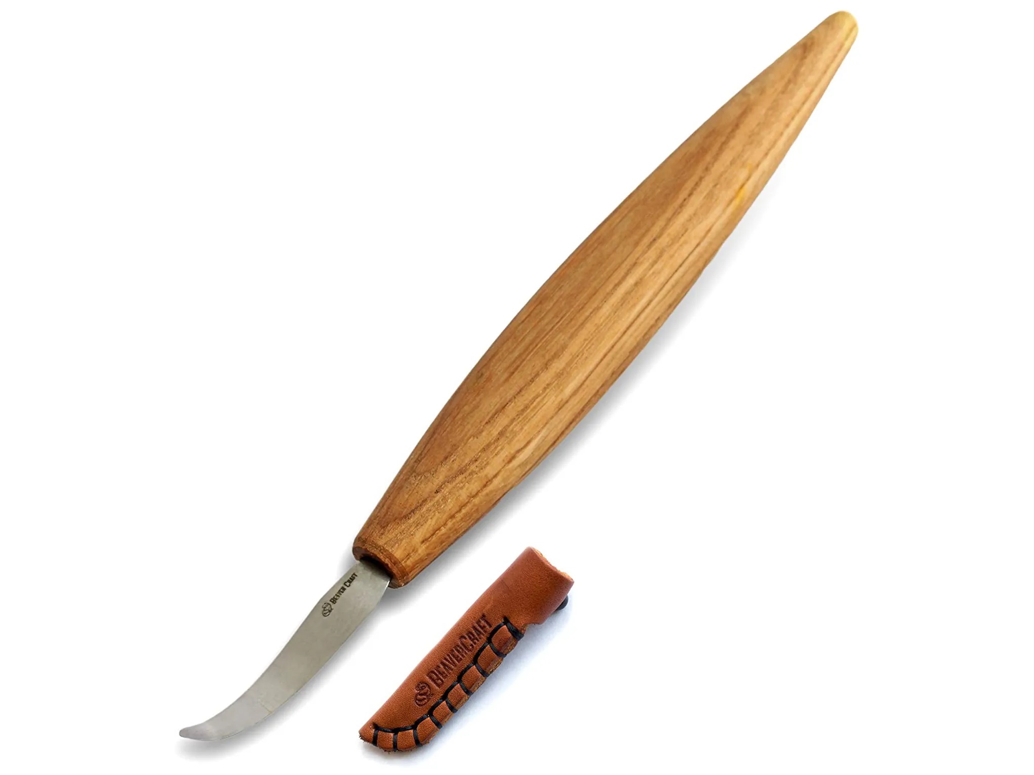 Couteau BeaverCraft SK4S; 60 mm; pour coupe à la cuillère (main droite)