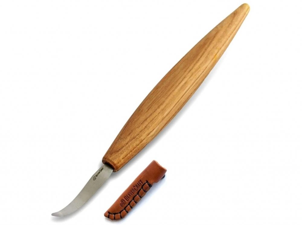 Couteau BeaverCraft SK4LS; 60 mm; pour couper à la cuillère (main gauche)