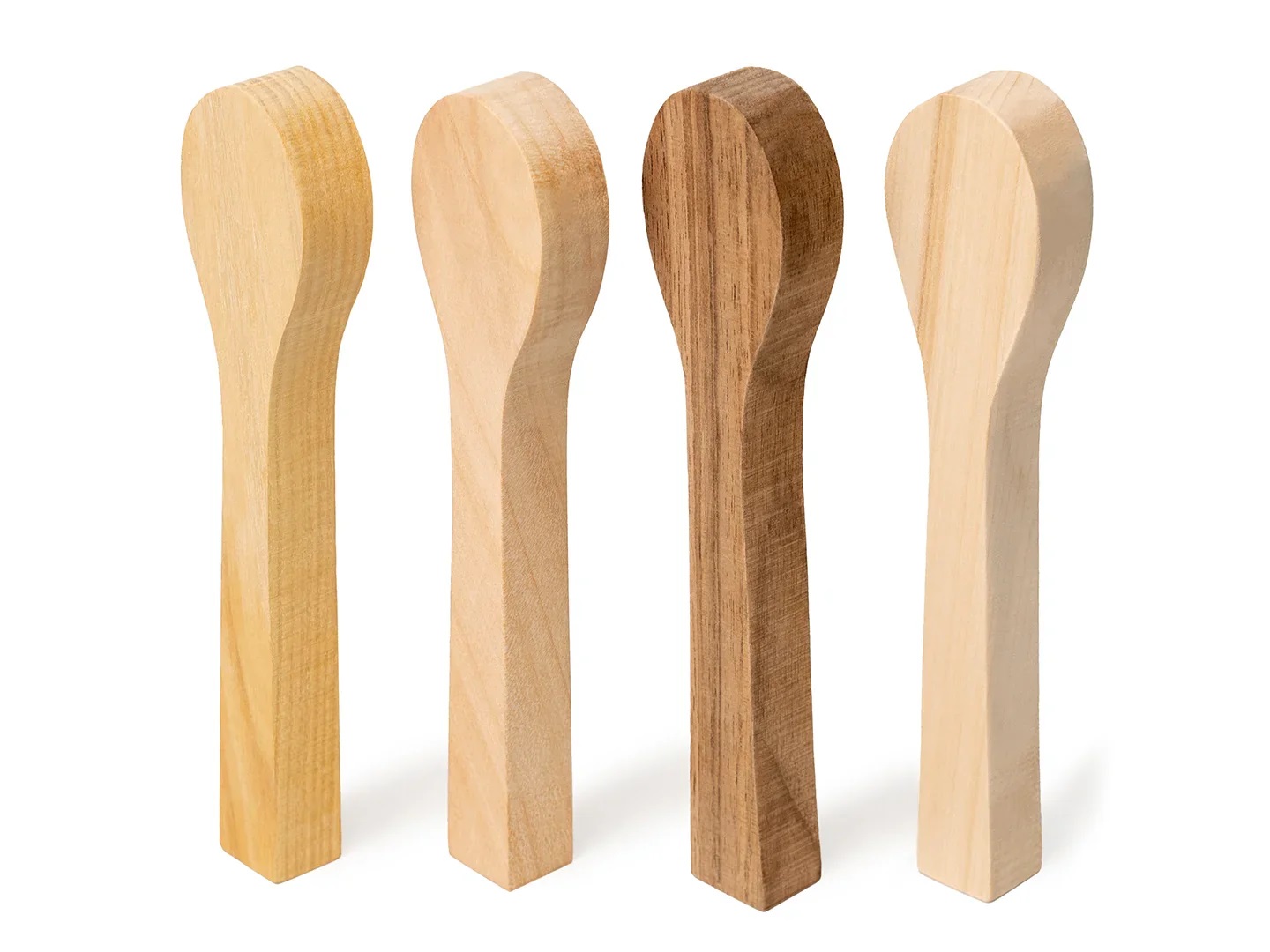 Cuillère en bois vierge BeaverCraft BB2; 165x40x16 mm; 4 pcs .; à sculpter