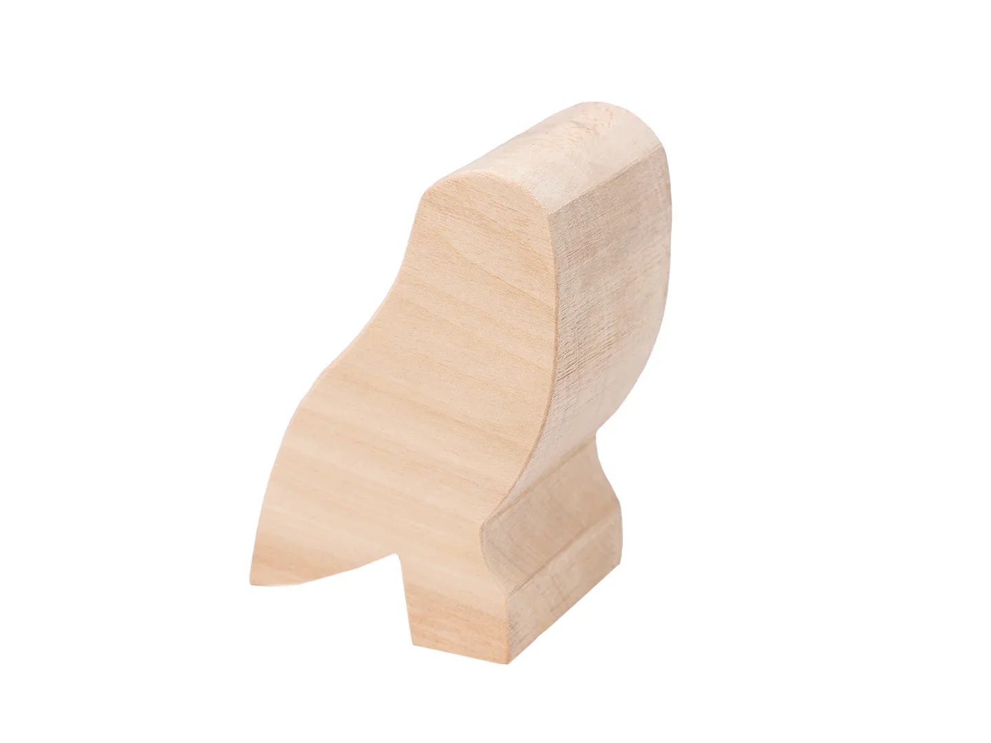Cuillère en bois vierge BeaverCraft Bird Owl; 100x70x50 mm; à sculpter