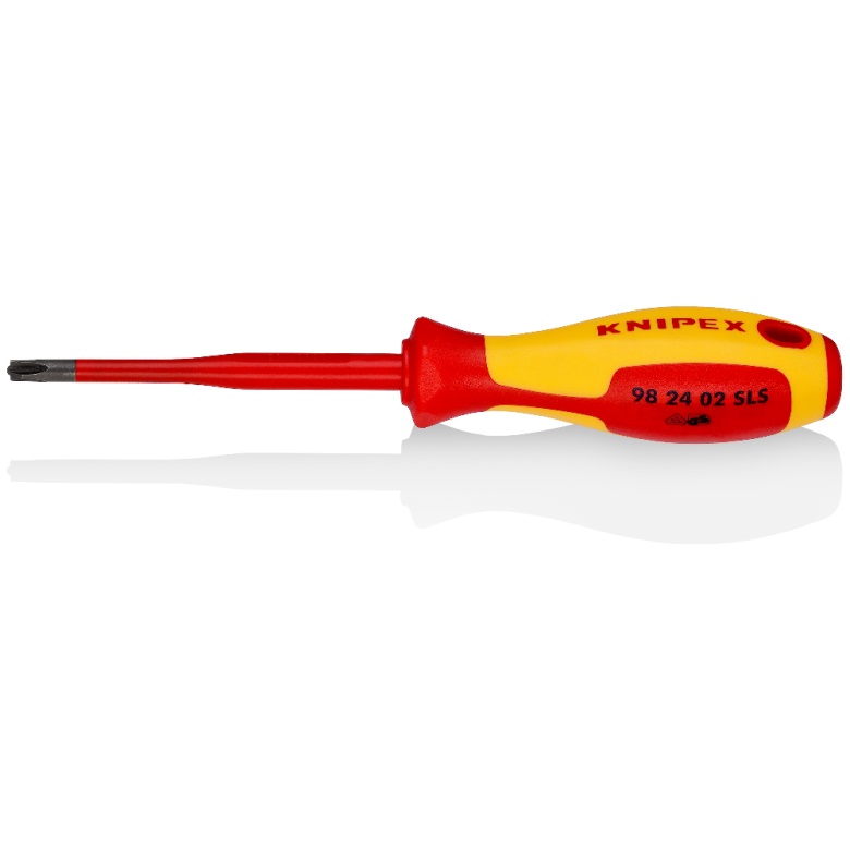 Tournevis manuel / ciseau Knipex 982402SLS; SL/PH2; 100 mm; cruciforme, plat